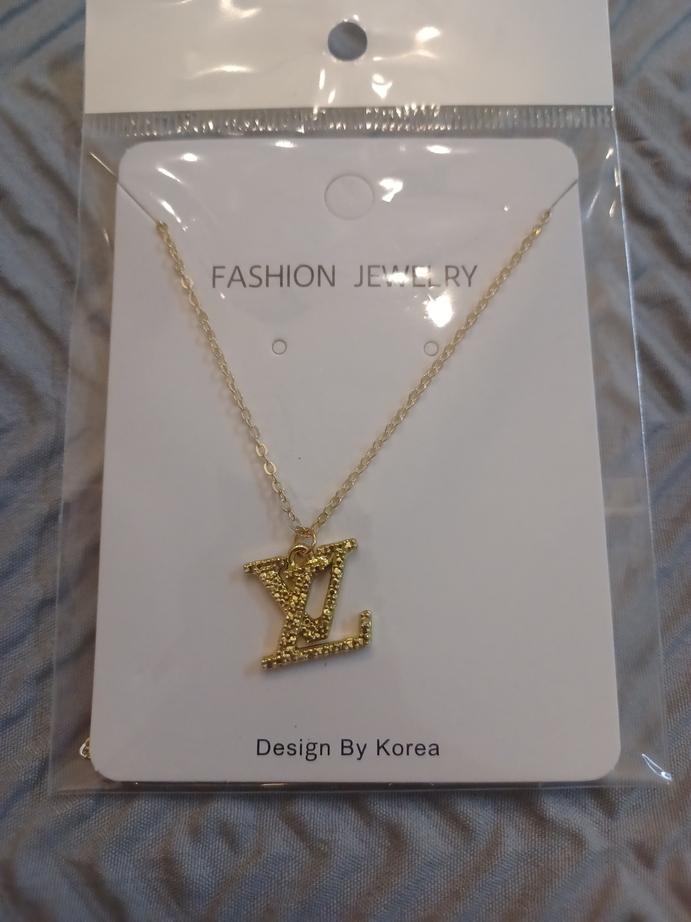 Gold Letter Pendant Necklace - Fashion Jewelry